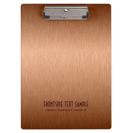 銅茶色のメタリックな質感 クリップボード (正面)