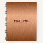 銅茶色のメタリックな質感 ノートブック (正面)