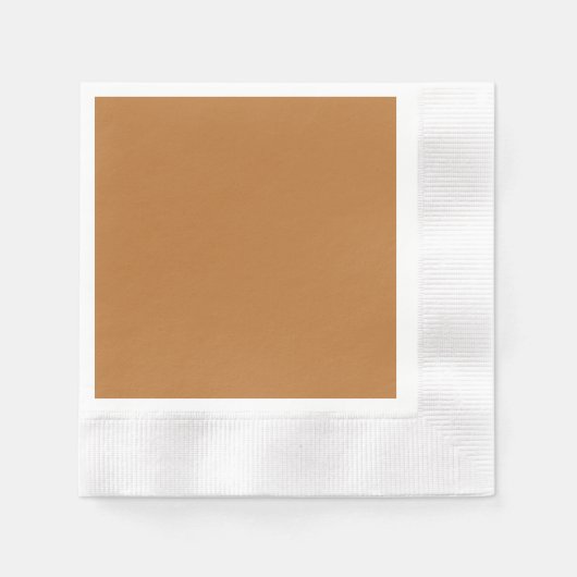銅茶色の標準カクテルペーパーナプキン 縁ありカクテルナプキン (正面)