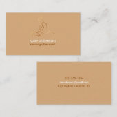 銅茶色マッサージセラピーマッサージスパ 名刺 (正面/裏面)