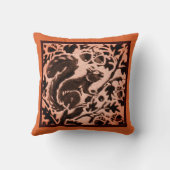 銅茶色リスのアコーン秋秋のウッドランド クッション (裏面)