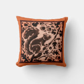 銅茶色リスのアコーン秋秋のウッドランド クッション (正面)