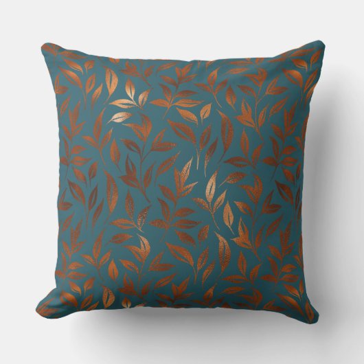 銅葉つる植物オンダスティブルー クッション (正面)