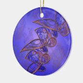 銅蝶オーナメント セラミックオーナメント (左)