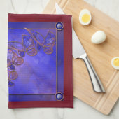 銅蝶キッチンタオル キッチンタオル (四つ折り)