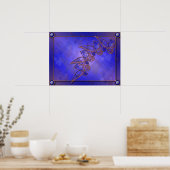 銅蝶プリント ポスター (キッチン)