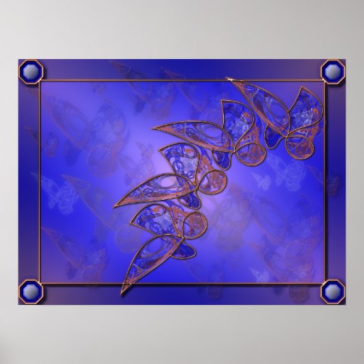 銅蝶プリント ポスター (正面)