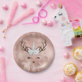 銅製のエレガントバラ金ゴールド ペーパープレート (パーティー)