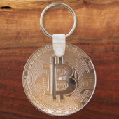 銅製のBitcoin金​属​。M1 キーホルダー (正面)