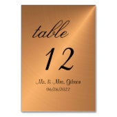 銅製テーブル番号 テーブルナンバー (裏面)