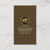 銅製フェイク建物屋根枠建築 名刺 (裏面)