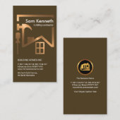 銅製フェイク建物屋根枠建築 名刺 (正面/裏面)