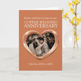 銅製7周年結婚写真カード カード