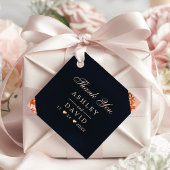 銅赤面ピンクネイビージオメトリックサンキューラベル フェイバータグ