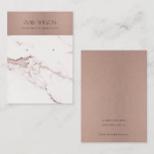 銅赤面ピンク大理石テクスチャイヤリングディスプレイ 名刺 (正面/裏面)