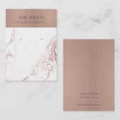 銅赤面ピンク大理石質感イヤリングディスプレイ 名刺 (正面/裏面)