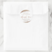 銅赤面金ゴールドグリッターエレガントスクリプトありがとう ラウンドシール (バッグ)