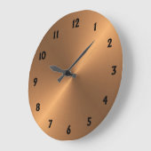 銅輝き ラージ壁時計 (傾斜)