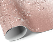 銅金ゴールドエレガントクリスマススノーフレーク模様 ラッピングペーパー (ロールコーナー)