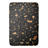 銅金ゴールドオンブラックテラゾストーン バスマット (正面縦)