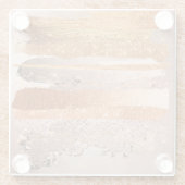 銅金ゴールドストロークのグラマテクスチャ ガラスコースター (裏面)