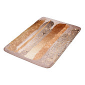 銅金ゴールドストロークのグラマテクスチャ バスマット (アングル)