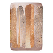 銅金ゴールドストロークのグラマテクスチャ バスマット (正面縦)