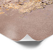 銅金ゴールドストロークのグラマテクスチャ ポスター (コーナー)