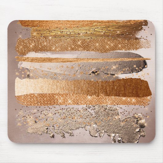 銅金ゴールドストロークのグラマテクスチャ マウスパッド (正面)