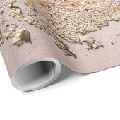 銅金ゴールドストロークのグラマテクスチャ ラッピングペーパー (ロールコーナー)