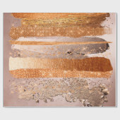 銅金ゴールドストロークのグラマテクスチャ ラッピングペーパー (フラット)