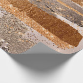 銅金ゴールドストロークのグラマテクスチャ ラッピングペーパー (角)