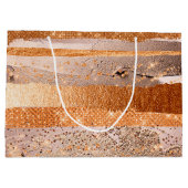 銅金ゴールドストロークのグラマテクスチャ ラージペーパーバッグ (裏面)