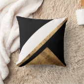 銅金ゴールドパティーナジオメトリックシック クッション (ブランケット)