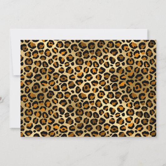 銅金ゴールドヒョウ箔ジェムハート21歳 招待状 (裏面)