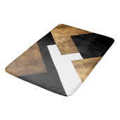 銅金ゴールドブラックジオメトリックシック バスマット (アングル)