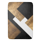 銅金ゴールドブラックジオメトリックシック バスマット (正面縦)