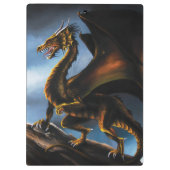 銅金ゴールドブラックドラゴン クリップボード (裏面)