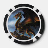 銅金ゴールドブラックドラゴン ポーカーチップ (裏面)
