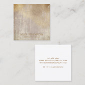 銅金ゴールド抽象芸術ジュエリー設計者 スクエア名刺 (正面/裏面)