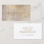 銅金ゴールド抽象芸術ジュエリー設計者 名刺 (正面/裏面)