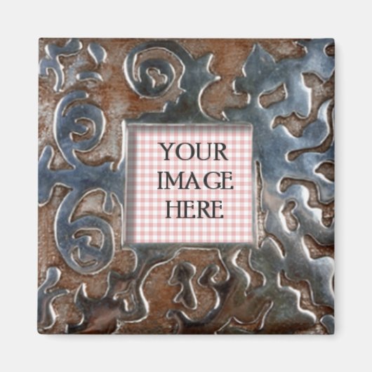 銅金属スワーズテンプレート マグネット (正面)