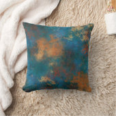 銅金属ターコイズ 動揺して クッション (ブランケット)