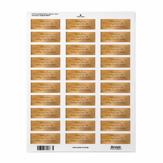 銅金属住所 シール (フルシート)