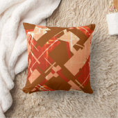 銅錆パターン(の模様が)ある効果対角幾何学 クッション (ブランケット)