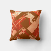 銅錆パターン(の模様が)ある効果対角幾何学 クッション (裏面)