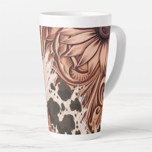 銅開花 カフェラテマグ (右アングル)