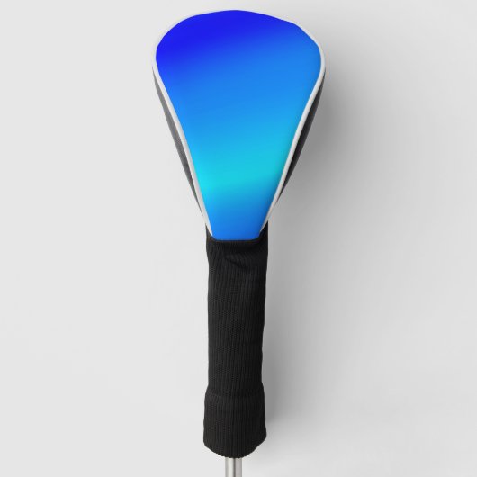 銅青グラデーション水色抽象芸術パステル ゴルフヘッドカバー (正面)