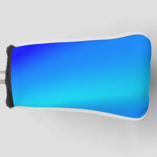 銅青グラデーション水色抽象芸術パステル ゴルフヘッドカバー (正面)