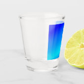 銅青グラデーション水色抽象芸術パステル ショットグラス (左)